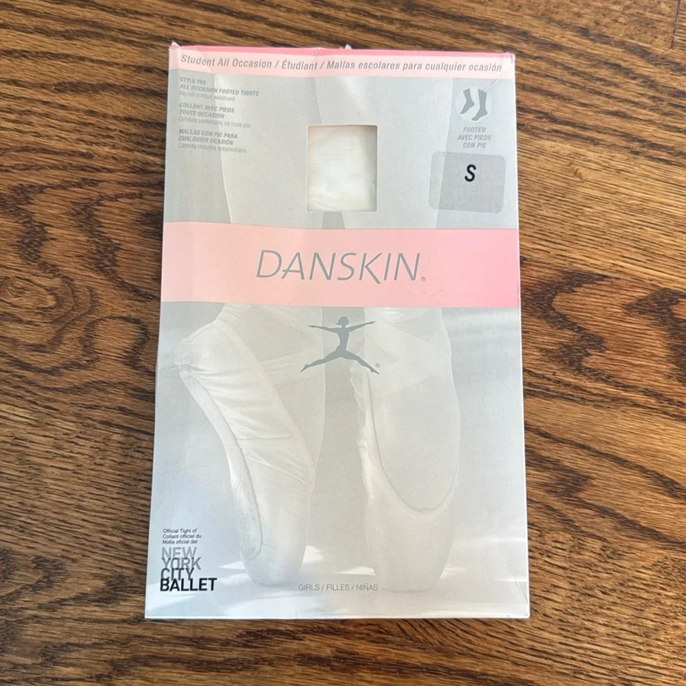 Danskin white tights footed. Never opened. Size Small. Dancers or going out.